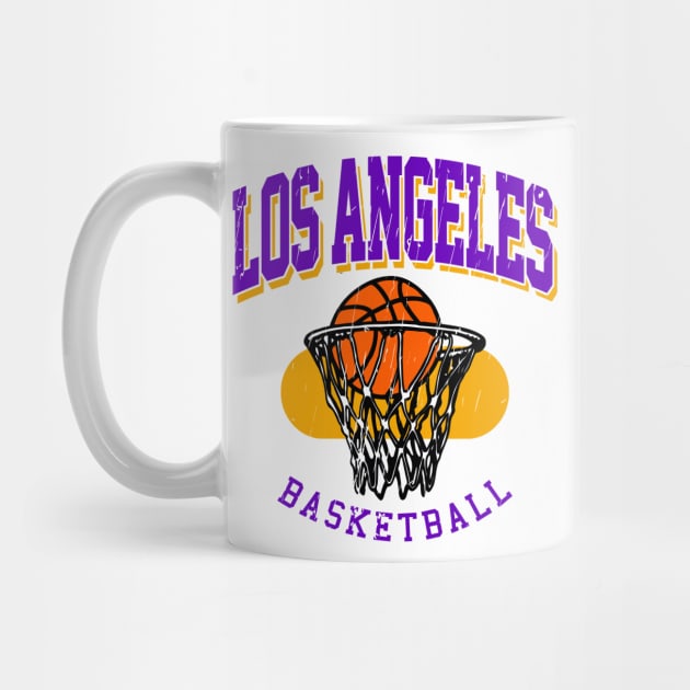 Vintage Los Angeles Basketball by funandgames